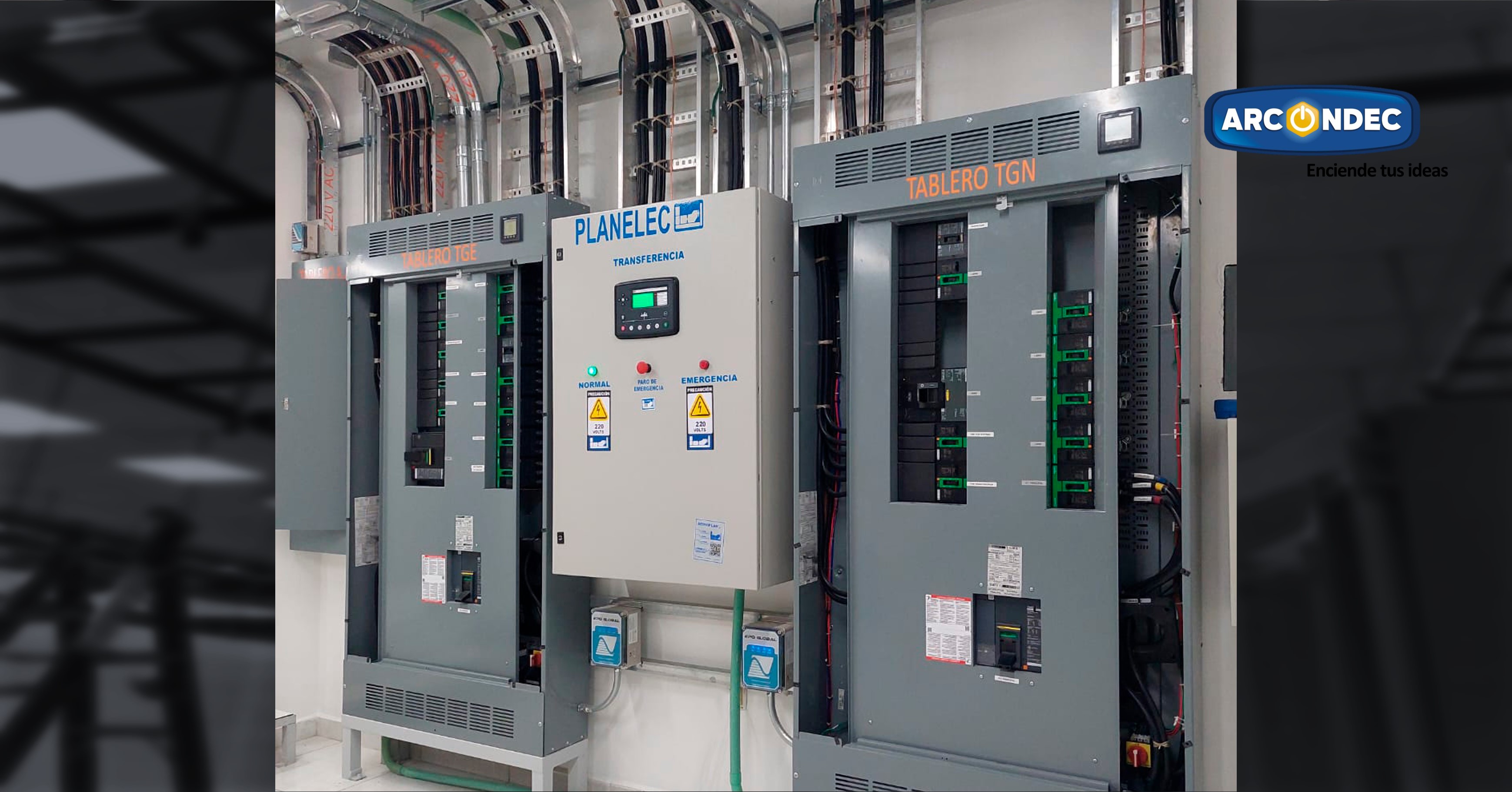 Sistema de transferencia automática y tableros eléctricos para distribución normal y emergencia, proyecto Arcondec Tuxpan